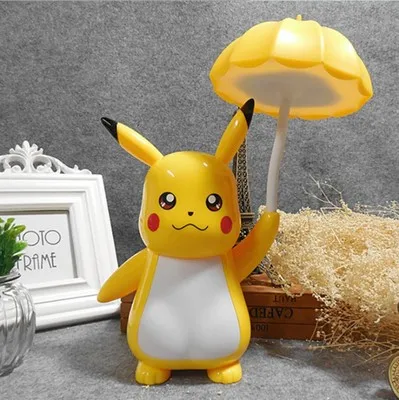 

Action Figure Model Toy Pokemon Pikachu Cartoon Net Red Creative Fashion Mini Eye Protection Table Lamp Toys for Children Gift