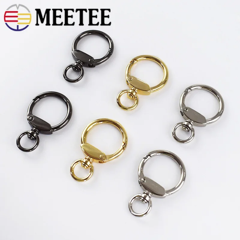 Meetee 2/5pcs 23mm Metal Hook Keychain Buckle Spring Key O Ring DIY Bag Decoration Hanging Jewelry Crafts Accessory BF029 | Дом и сад