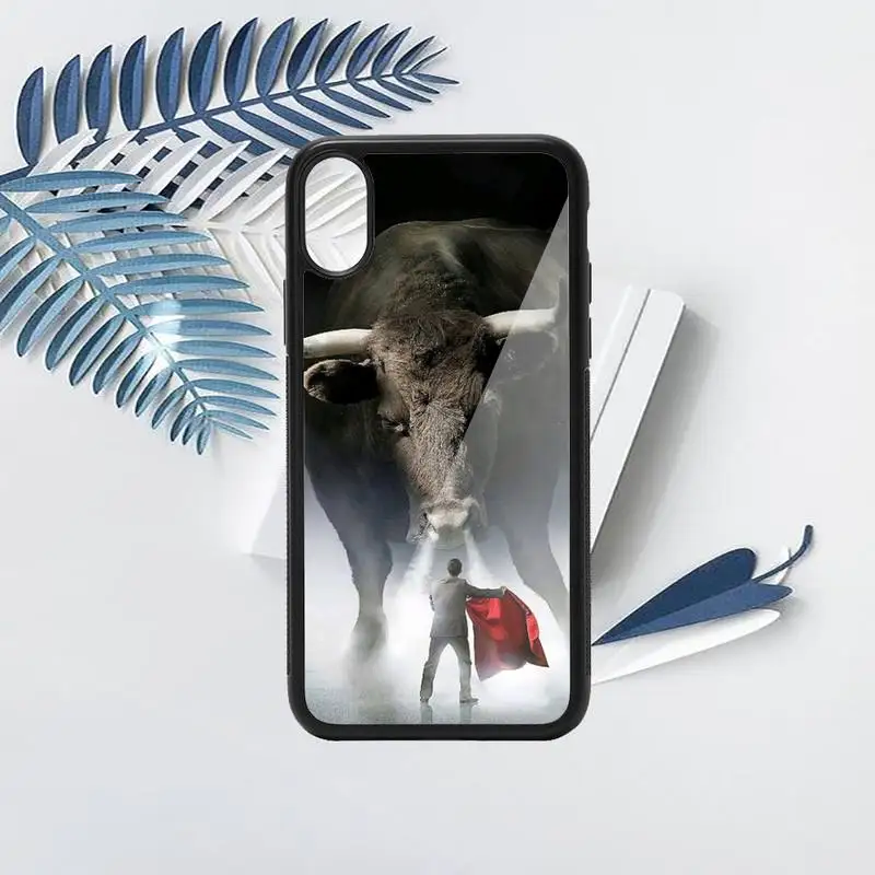 

bull fight Animal cow pattern luxury trend Phone Case capa PC for iPhone 11 12 pro XS MAX 8 7 6 6S Plus X 5S SE 2020 XR