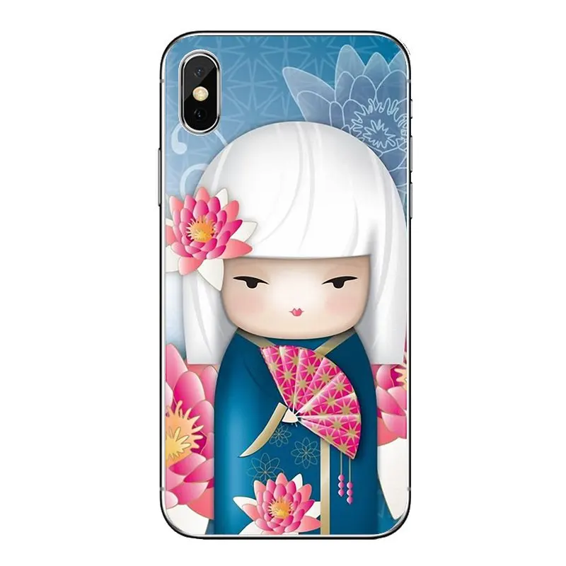 Kawaii японская кукла Kokeshi для Xiaomi Redmi 4A S2 Note 3 3S 4 4X5 Plus 6 7 6A Pro Pocophone F1 мягкие прозрачные