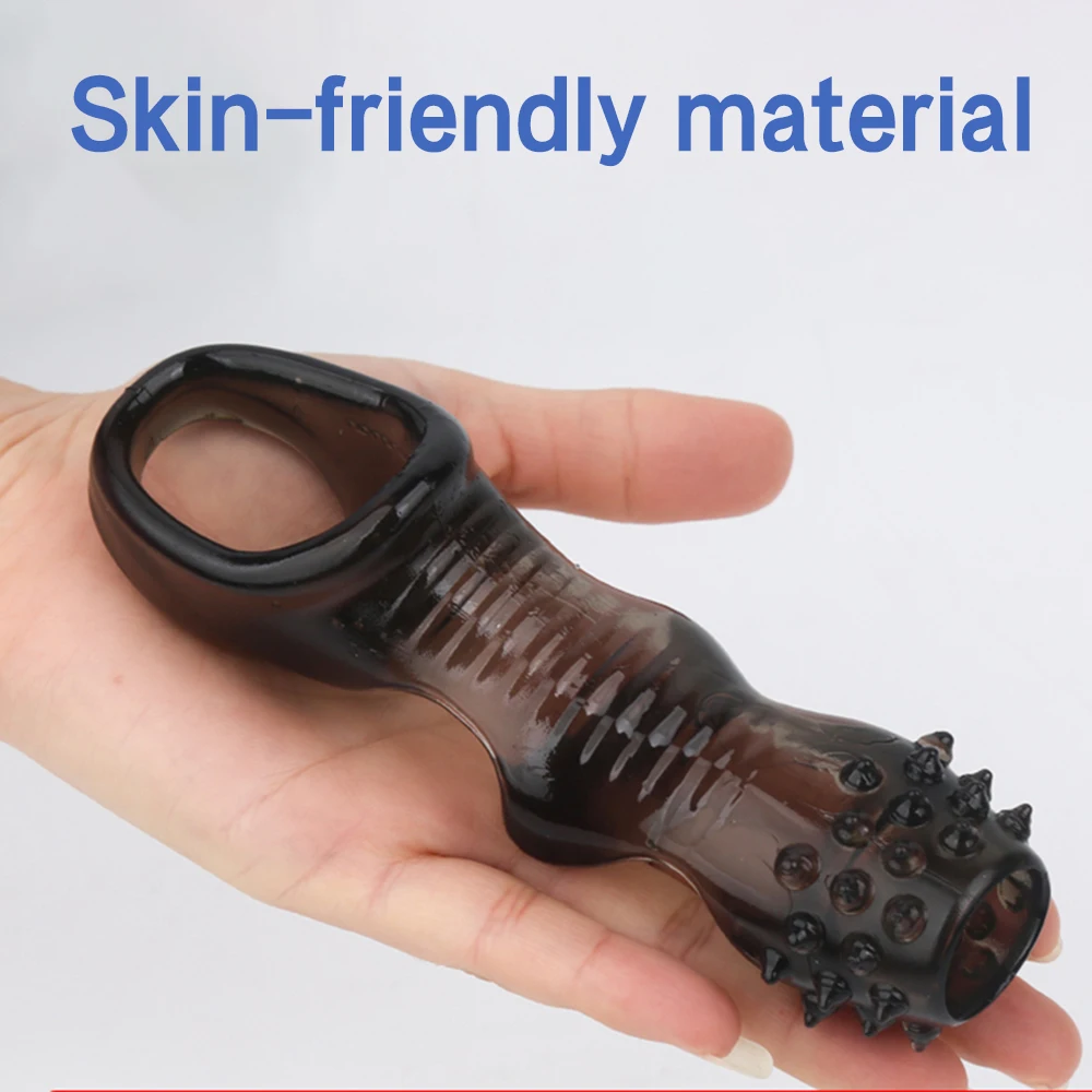 Реалистичный фаллоимитатор с задержкой пениса презерватив текстурированный