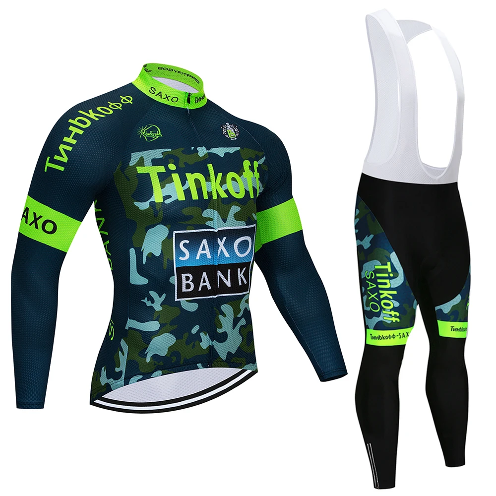 Bib Long suit Tinkoff велокофты с длинным рукавом, комплекты велосипедной одежды, одежда для велоспорта, Roupa Ropa De Ciclismo, комплект велосипедной одежды - Цвет: Bib Long suit