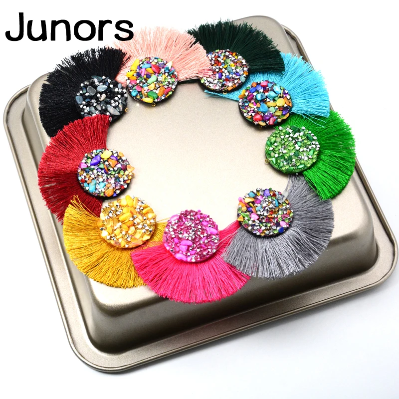 Разноцветная ракушка женские серьги с кисточками Бохо цвета большие длинные