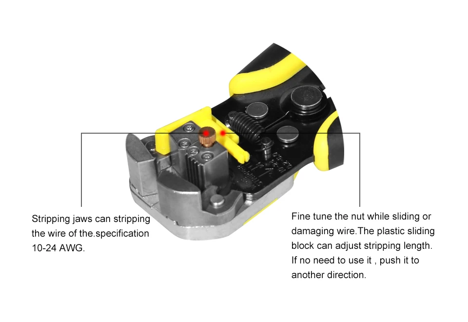 Wire Stripper, Self-Adjusting 8.4 Inch Cable Cutter Crimper, 3 in 1 Multi Pliers for Wire Stripping, Cutting, Crimping