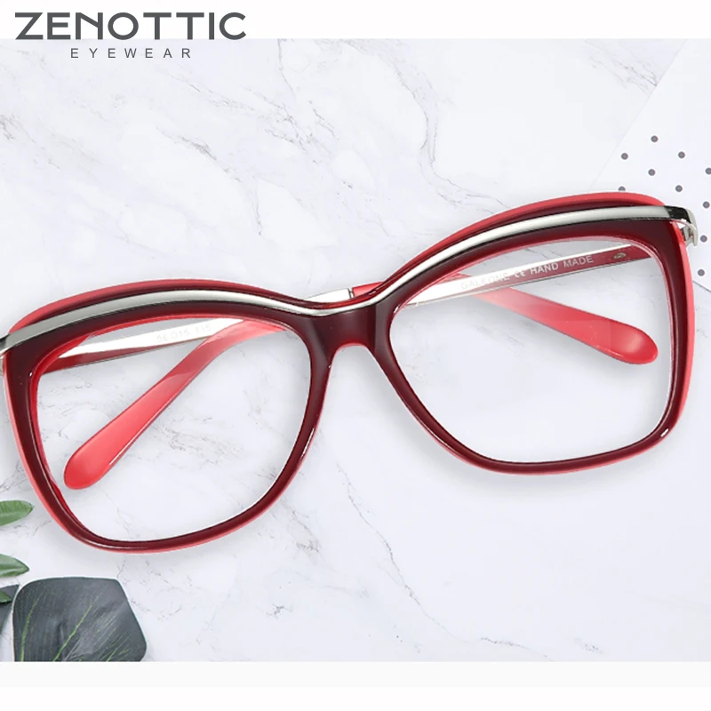 Ацетатная оправа для очков ZENOTTC женские прозрачные линзы в форме бабочки