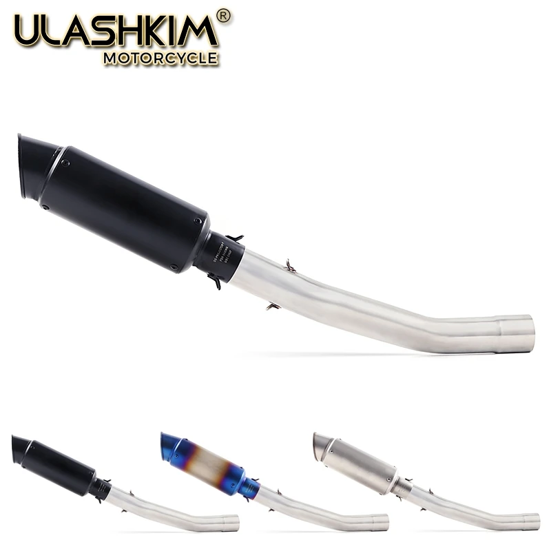 

Motorcycle Exhaust Full system middle Link pipe Muffler Slip On for Kawasaki ZX-6R ZX6R ZX 6R ninja 636 2008-2019