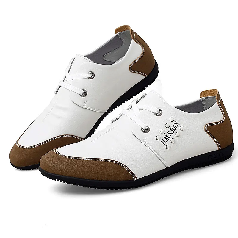 

Мужские кожаные кроссовки для игры в гольф The New Four Seasons, повседневные, водонепроницаемые, Нескользящие, дышащие, без гвоздей, с мягкой подошвой