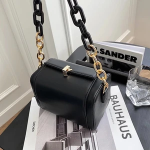 Mini Black Box Design PU Leather Crossbody Bags for Women 2021 Luxury Handbags and Purses Female Trend Lux Chain Shoulder Bag