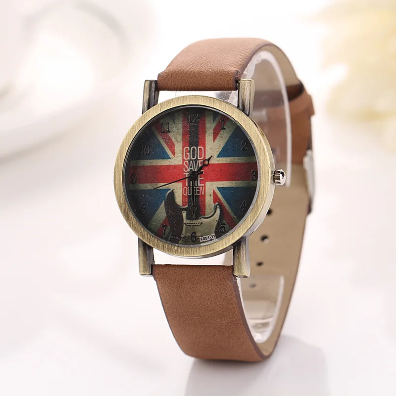 Часы женские кварцевые в стиле ретро модные повседневные панк с бронзовым