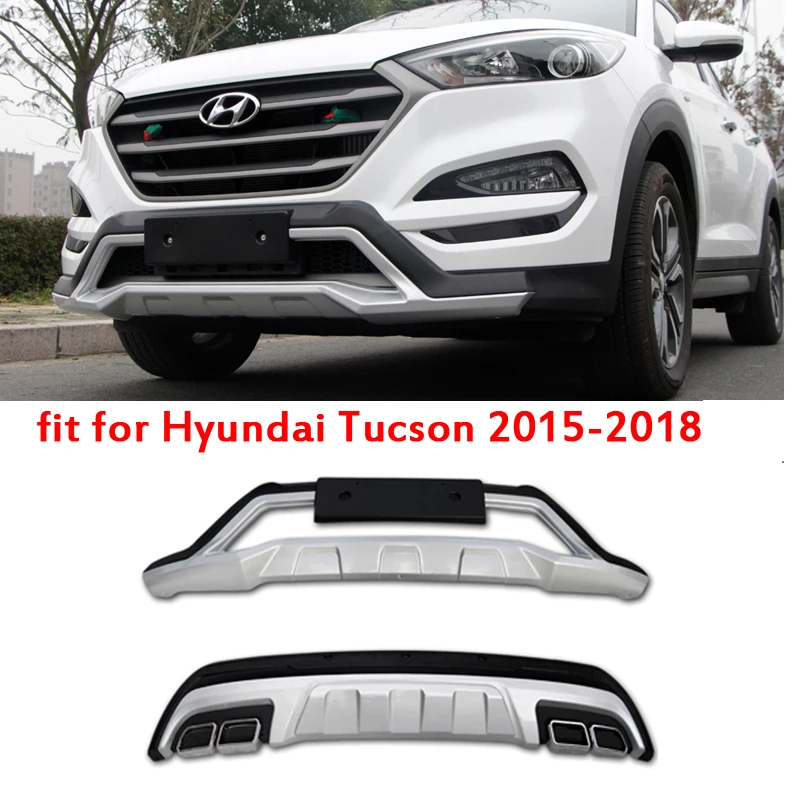 Free shipping,High Quality ABS Car styling Plastic Front+Rear Bumper Guard Protector For Hyundai Tucson- Car-styling