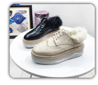 [DEAT] Round Toe Fur Spliced Personality Casual Velvet Shoes Women Short Snow Boots New Spring Autumn Fashion Tide 10E216
