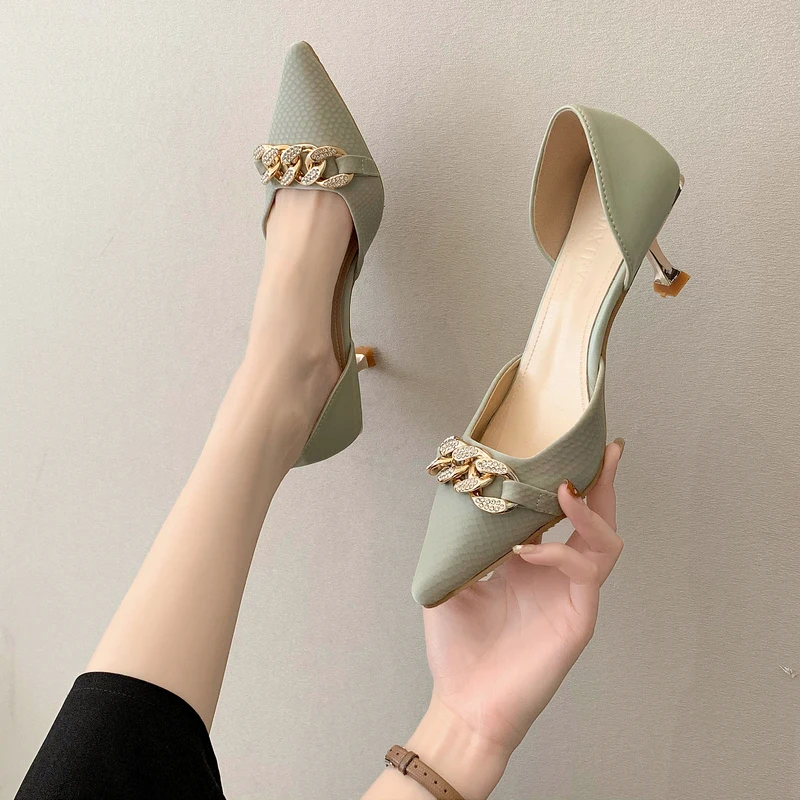 

Sandals Straps Fashion Womens Shoes 2021 Shallow Mouth Clear Heels Suit Female Beige Stiletto Luxury Girls Sexy Summer Elastic