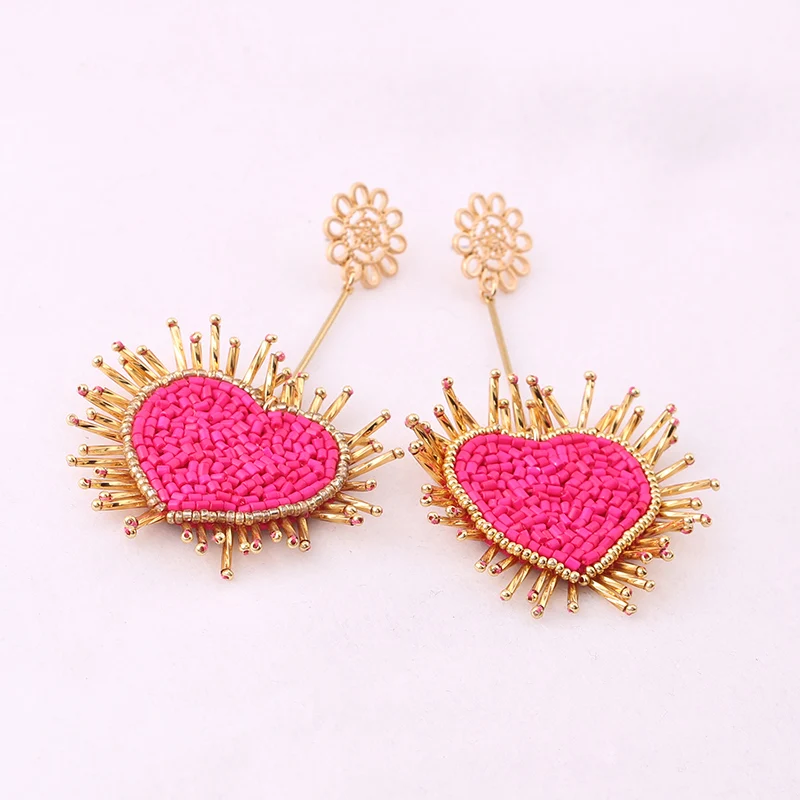 Женские серьги с бусинами Sehuoran вечерние серьги-подвески ручной работы в стиле