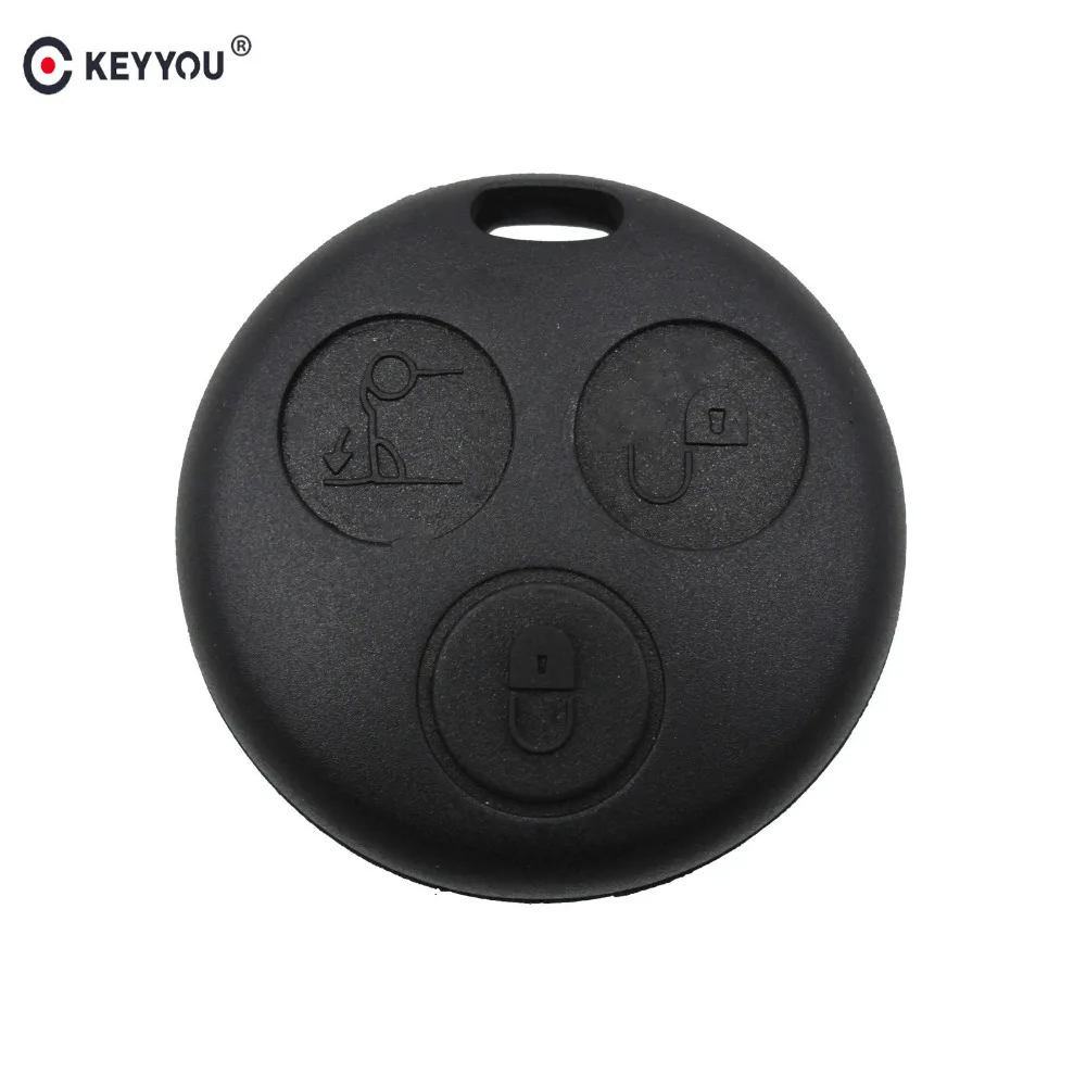 Запасной 3 кнопочный чехол KEYYOU для дистанционного ключа Mercedes Benz Smart Fortwo City Roadster