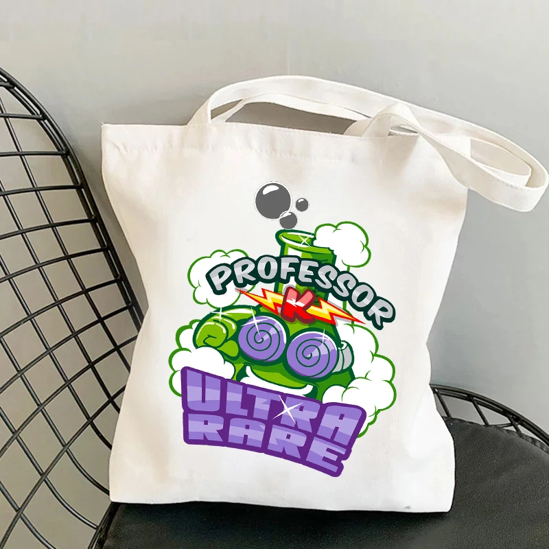 Cute Superzings Print Reusable Shopping Bag Women Canvas Tote Cartoon Printing Eco Shopper Shoulder Bags Foldable Handbag White canvas bags shopping eco reusable foldable shoulder bag handbag tote bag casual shoulder bags school travel women folding
