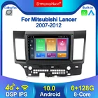 Автомагнитола IPS DSP Android 10 2Din 6 + 128G, мультимедийный видеоплеер для Mitsubishi Lancer 2007 2008 2009 2010-2012 с GPS-навигацией