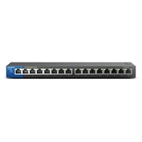 linksys lgs116 16 port business desktop gigabit switch wired connection speed up to 1000 mbps 16 gigabit ethernet auto sensing