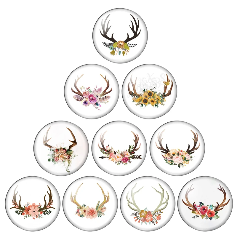 Горячая Распродажа с цветочным рисунком оленьих рогов 8 мм/10 мм/12 мм/18 мм/20 мм/25 мм