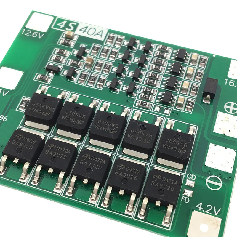 Защитная плата 3S/4S 40A/60A 18650 BMS для зарядки литий ионных батарей двигателя