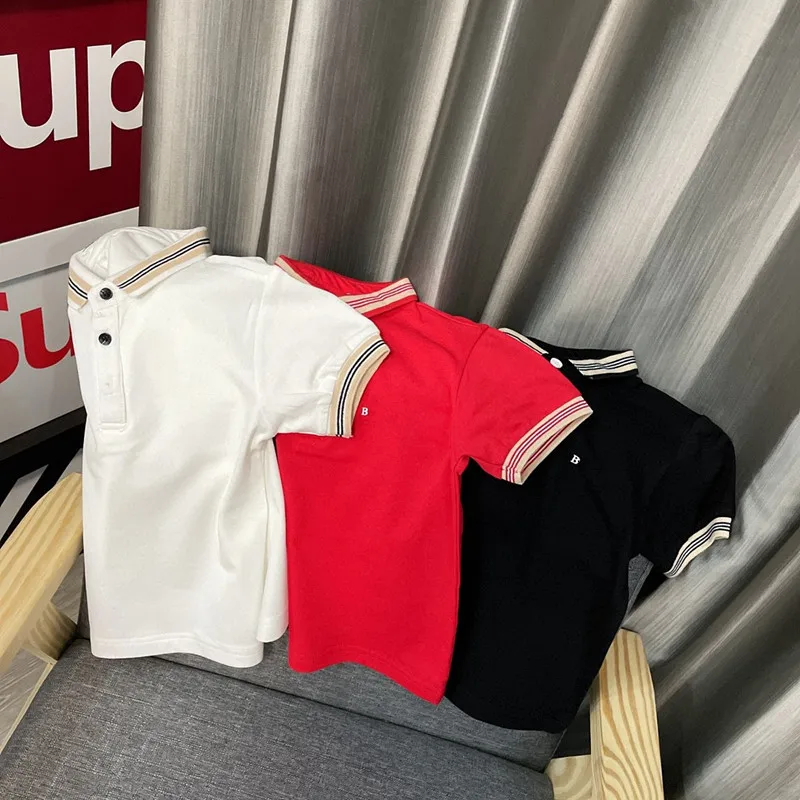 

Children's summer lapel cotton shirt