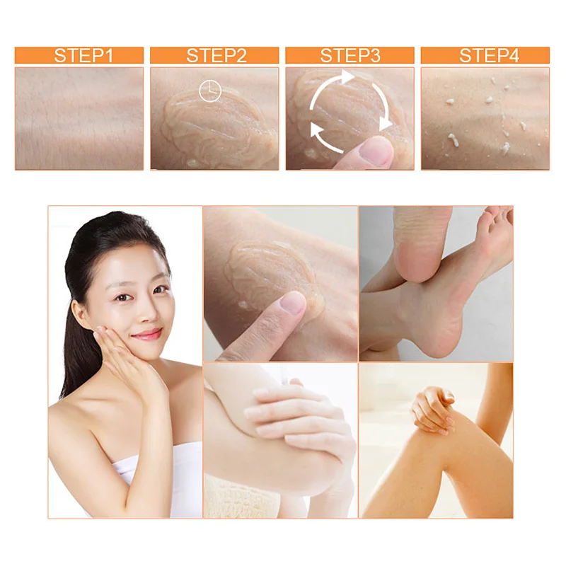 

Natural And Organic Facial Exfoliator Exfoliating Cream 120g Whitening Peeling Cream Gel Face Facial Scrub Removal MH88