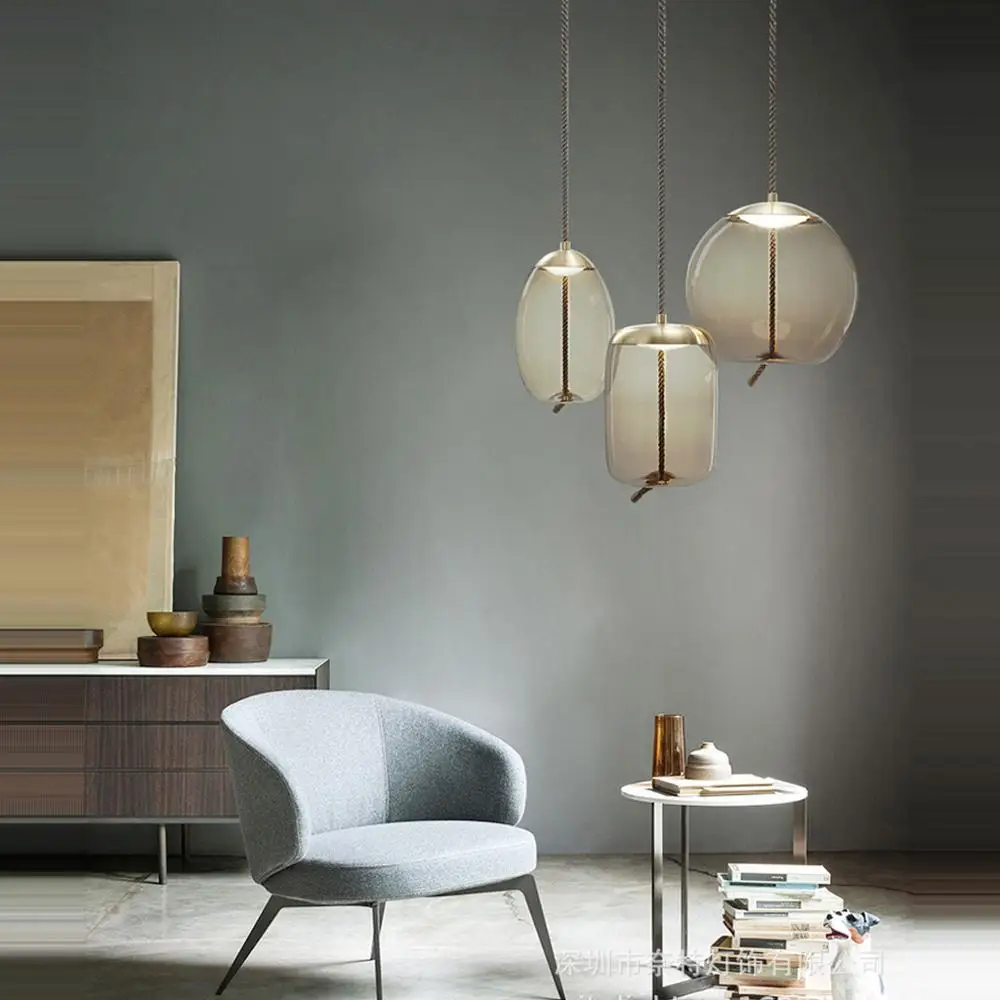 Светодиодный стеклянный подвесной светильник в стиле арт-деко s. Подвесной для