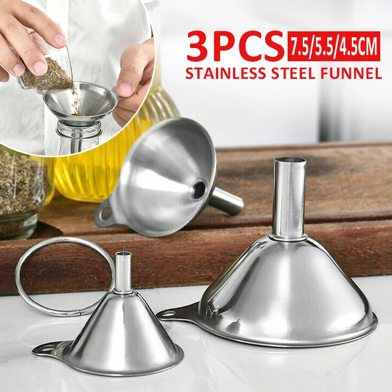3 шт./компл. Нержавеющая сталь воронка масляного воды специи винная фляга воронки
