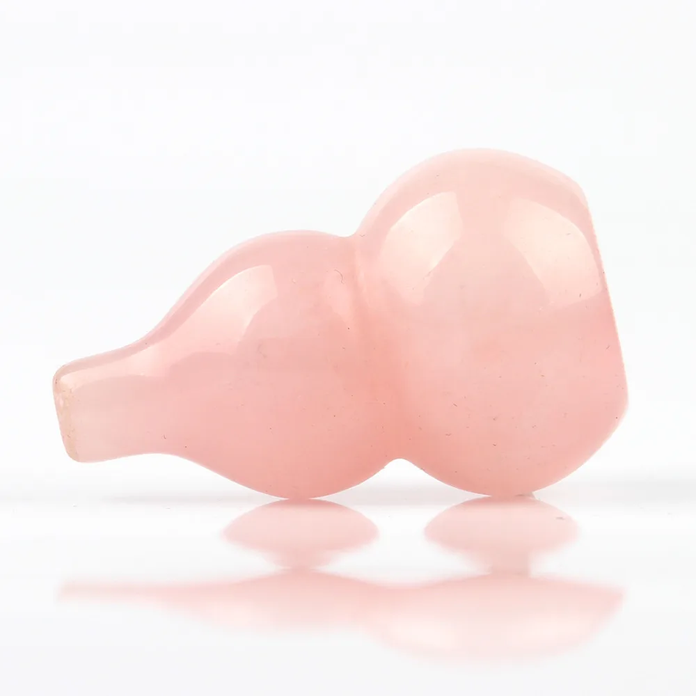 1 5 дюйма натуральный камень подвеска в виде тыквы Роза Quartzs Кристалл Камень