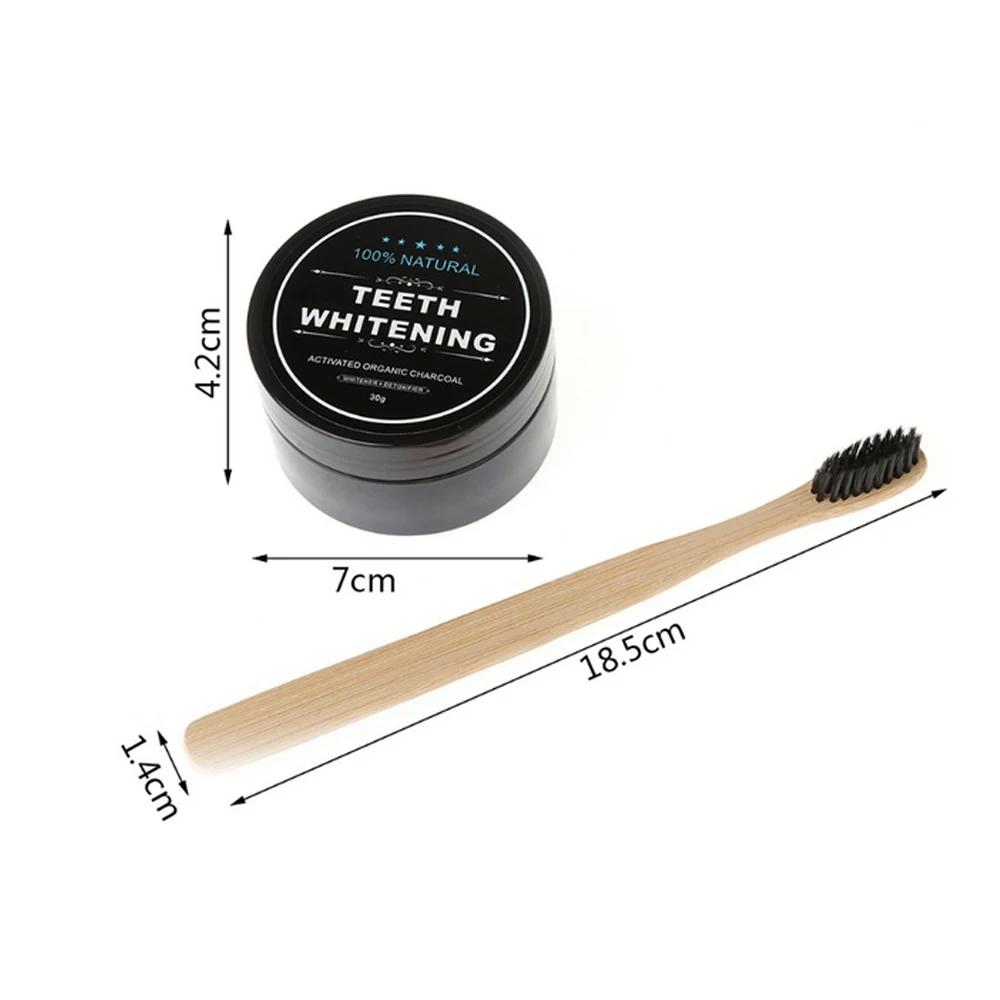 30 г для зубов отбеливающая Уход за полостью рта угольный порошок с мягким зубная