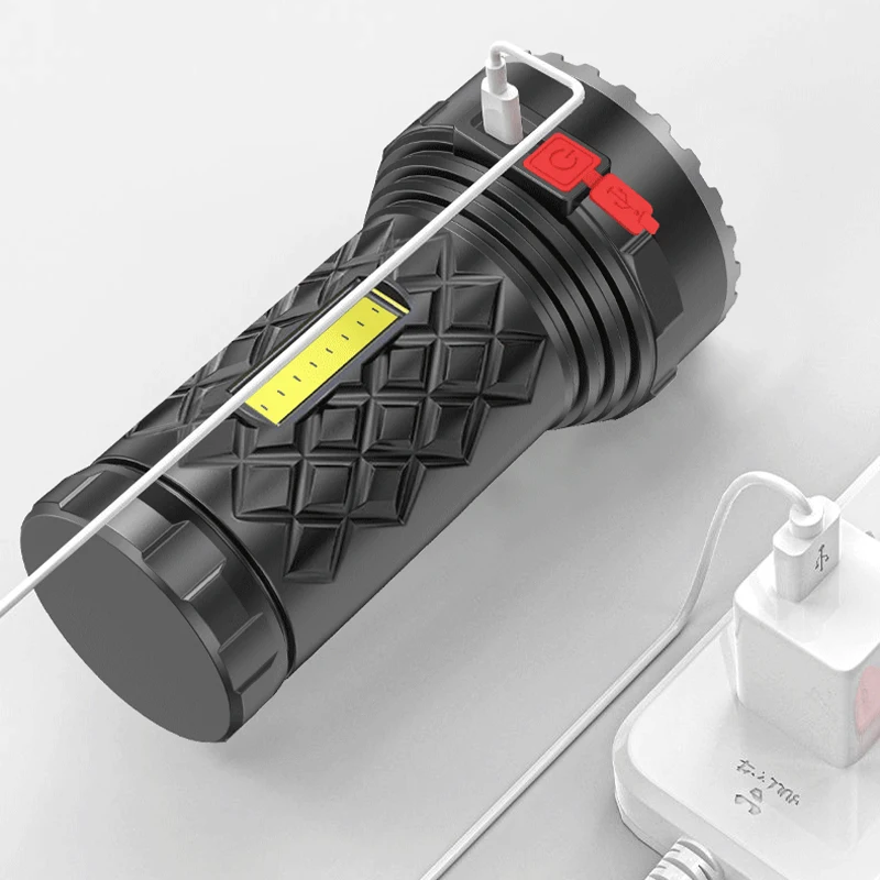

Long-range Spotlight Flashlight Powerful Led Portable Torch Light Tactical Flashlight Camping Lamp Outdoor Adventure 3 In 1