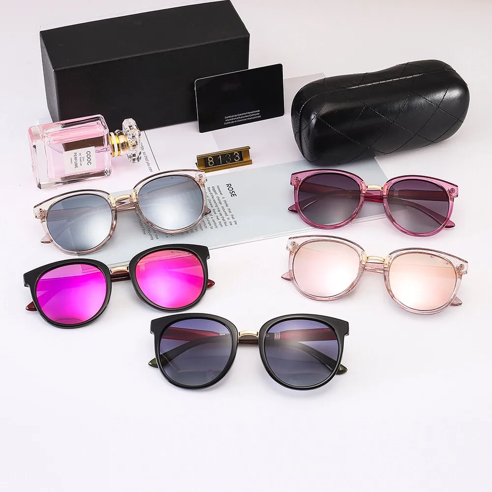 

8133 Star Same Style Square Sunglasses Blackout Thickened Large Frame Sunglasses Uv400 Men's And Women's Luxury Brand Sunglasses