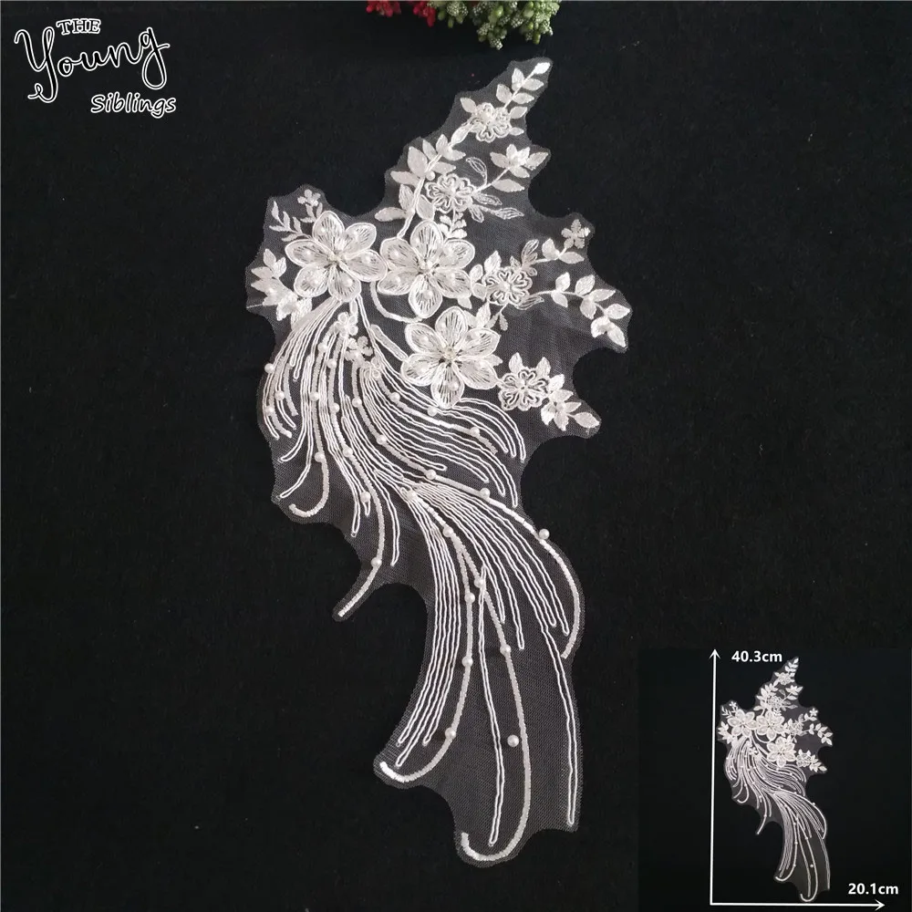 Горячая Распродажа модный стиль вышивка ABS жемчуг кружевной воротник шитье 3D