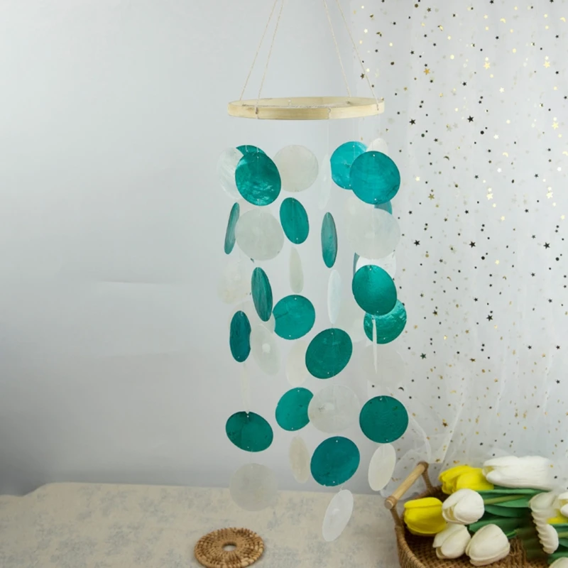 

Natural Shells Wind Chimes Bedroom Balcony Room Windchimes Garden Decorations XX9E