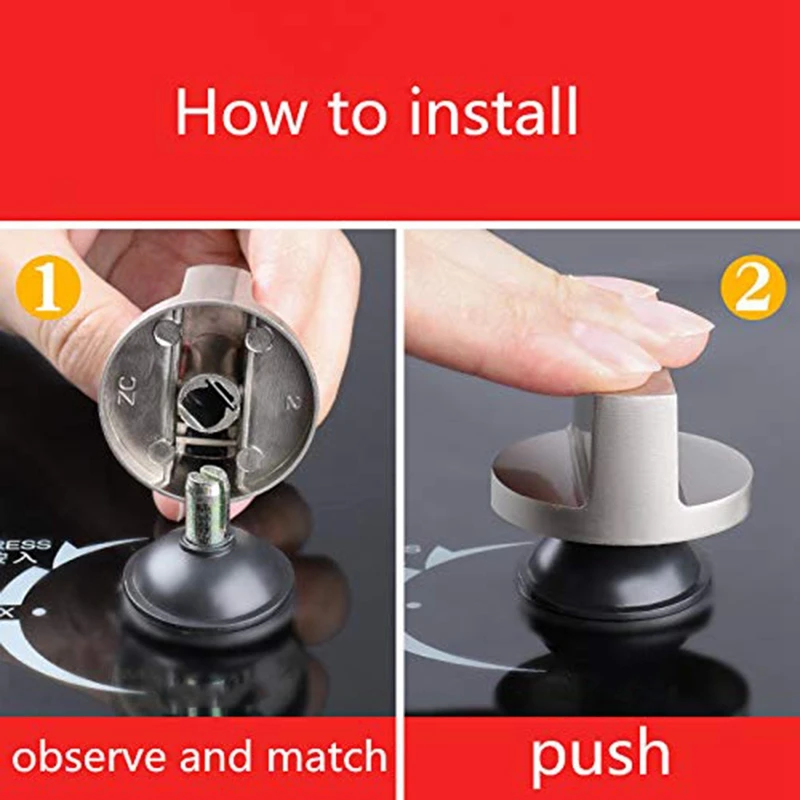 Stove Handle 6mm Zinc Alloy Control Knob Oven Switch Universal Silver Gas Suitable for |