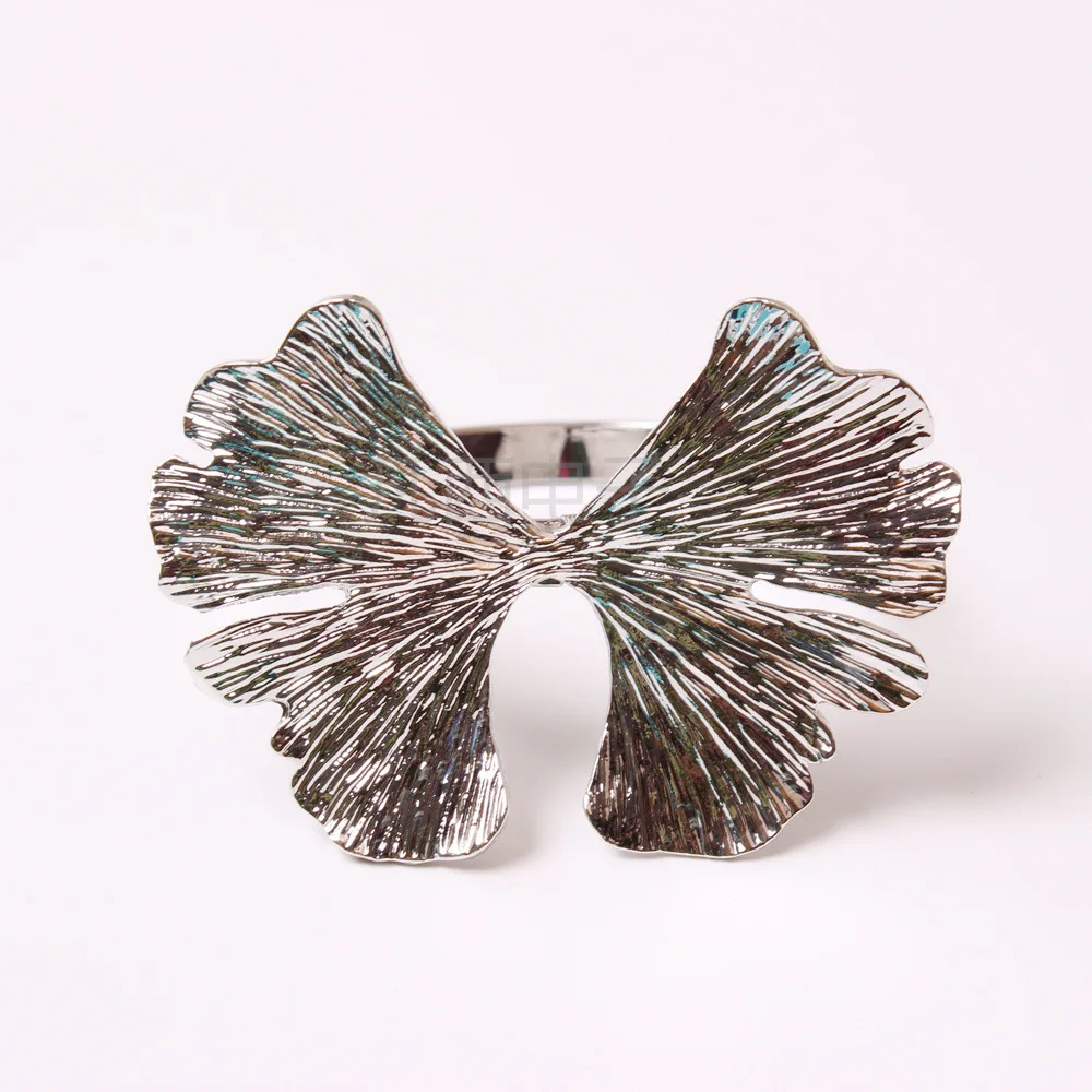 10 шт./лот новое Винтажное кольцо с Кленовым листом для салфеток красная бронза