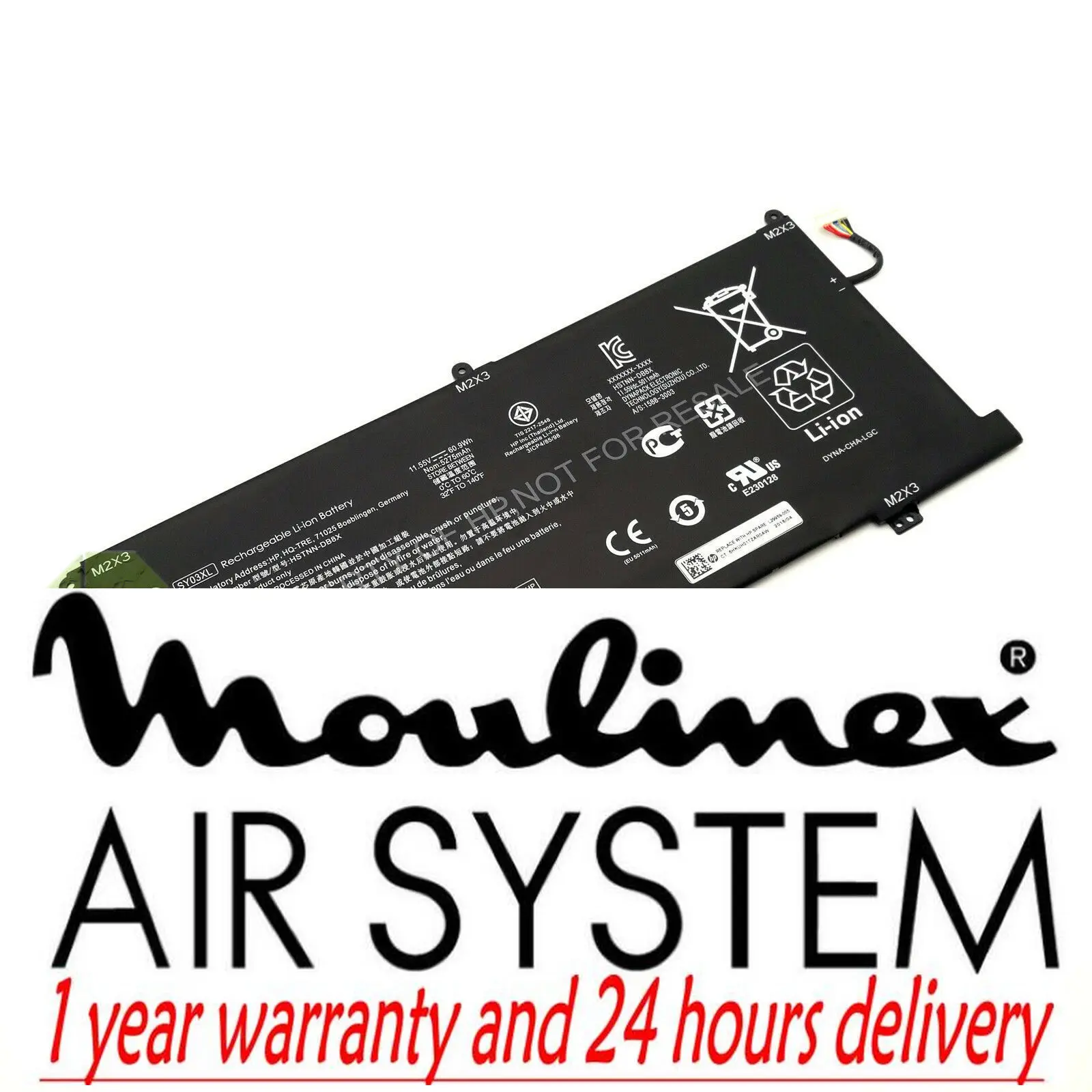 

Новый оригинальный аккумулятор SY03XL для HP Chromebook X360 14 G1 HSTNN-DB8X