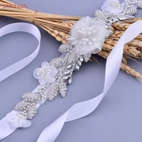 topqueen s13 rhinestone belts flowers for wedding dresses luxury designer belts for women floral belt bride bridesmaid belt