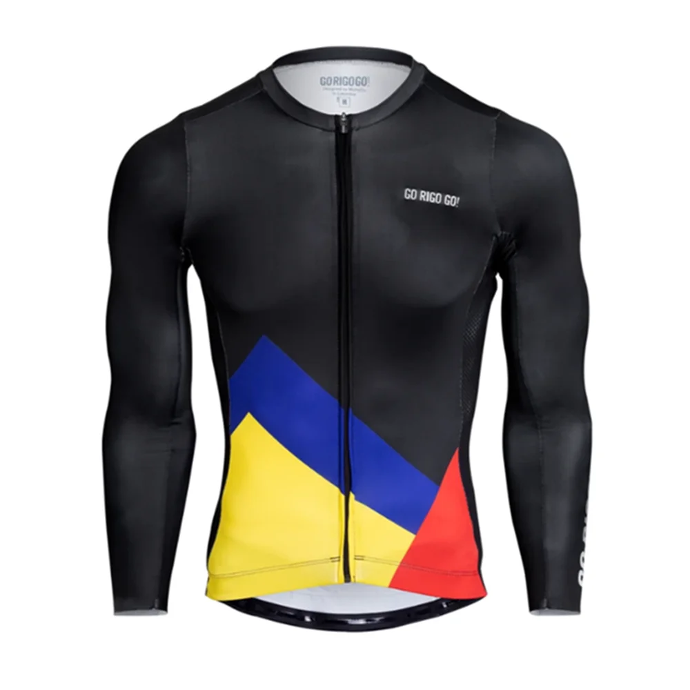 Winter RIGO Man Cycling Long Sleeve Jacket Black/Blue/Yellow Camisa De Time Ciclismo Maillot Bicycle Warm Clothing Thermal Tops