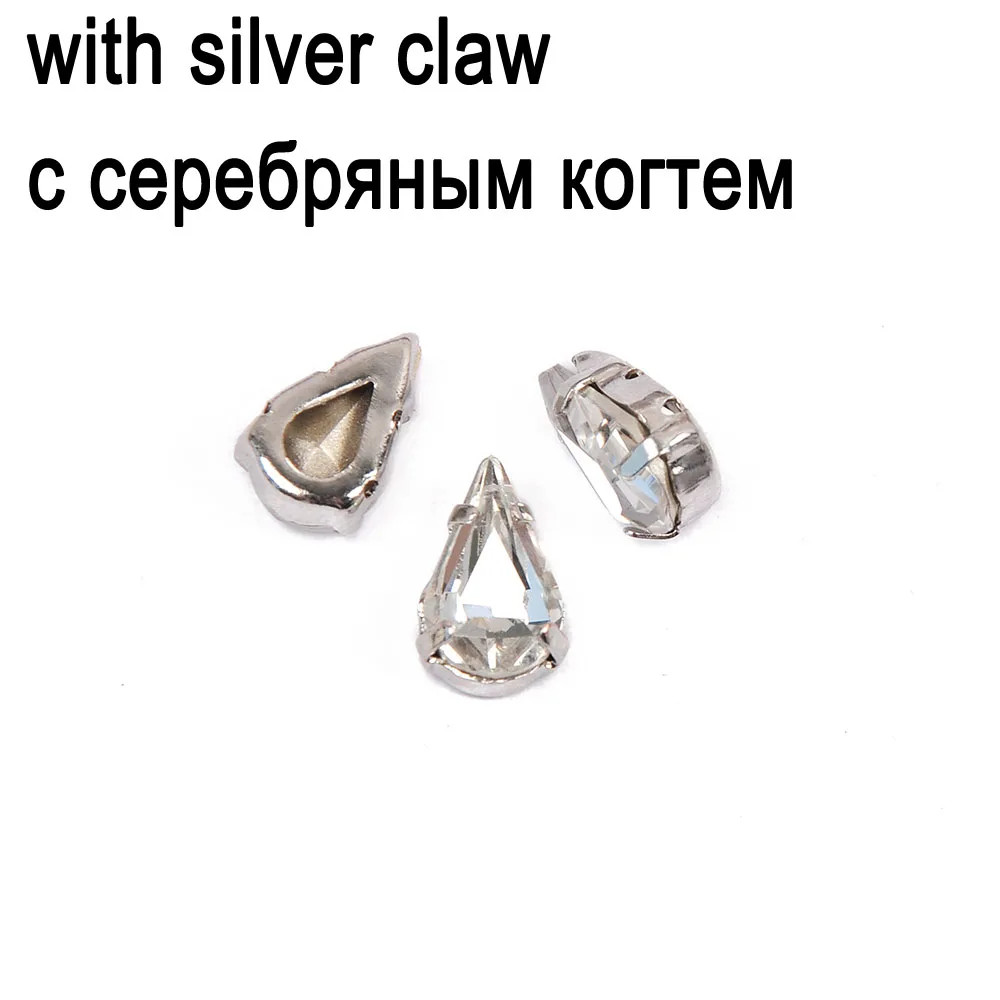 CTPA3bI красочный хрустальный материал для шитья стекла Стразы груша формы алмазные