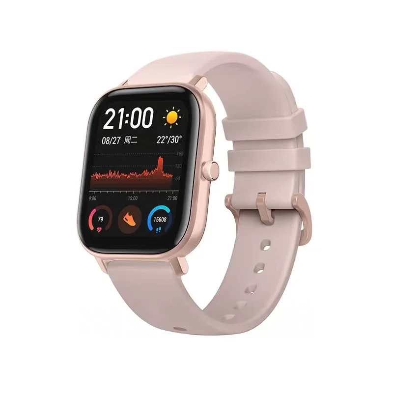 11,11 глобальная версия, Новые смарт-часы Amazfit GTS, 5 АТМ, водонепроницаемые, для плавания, спортивные Смарт-часы, для мирового фестиваля покупок, модные, подходят - Цвет: Rose Pink