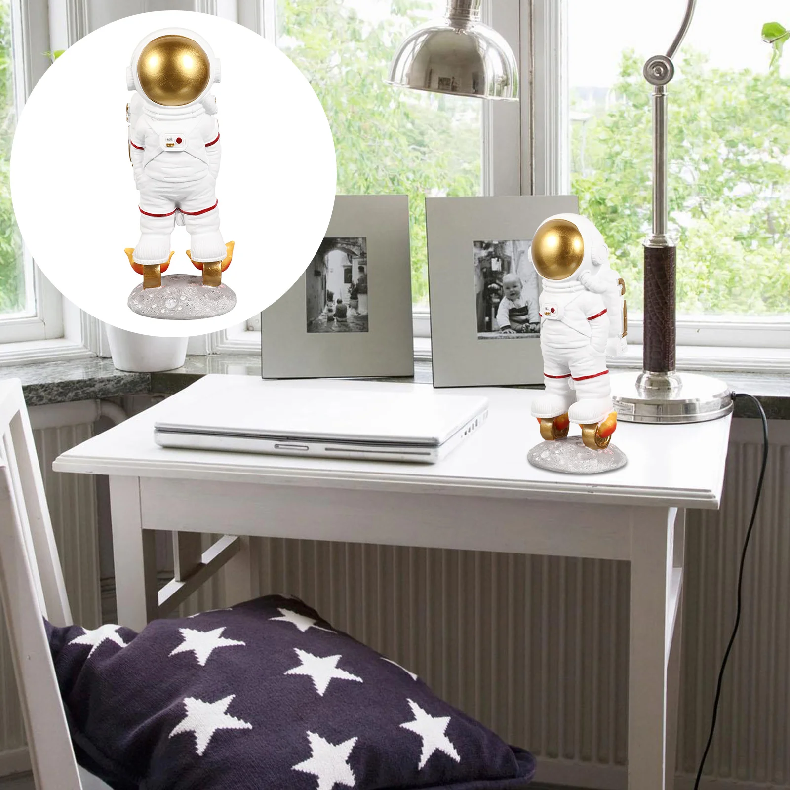 

Очаровательный мультяшный астронавт, полимерный орнамент, украшение для офиса, дома, рабочего стола, 1 шт.