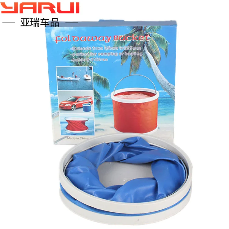 11Л ведро для мойки автомобилей Портативный складной телескопический Открытый