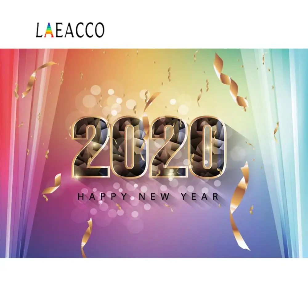 Сказочный Новый год 2020 в горошек свет боке лента занавес баннер для вечеринки
