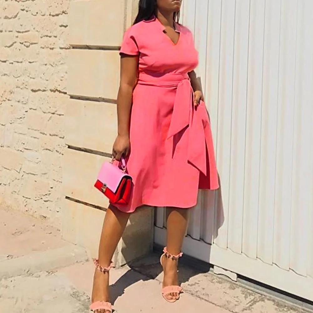 Розовые милые Африканские модные вечерние платья больших размеров элегантные