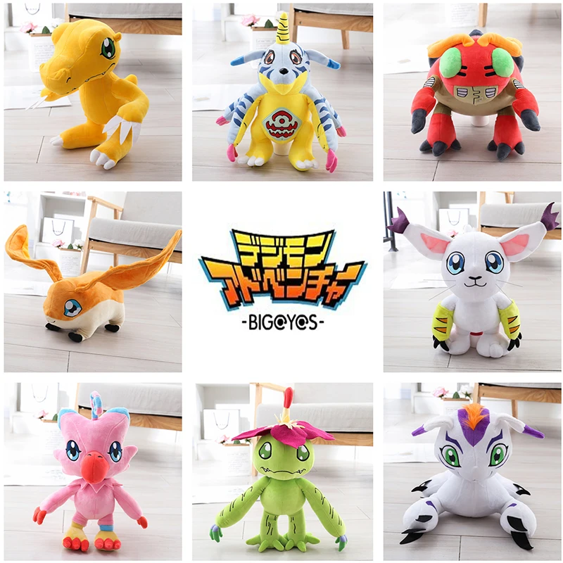 Плюшевые игрушки Digimon 30 см агумон габумон гомамон ОМОН пальмон патамон цифровые