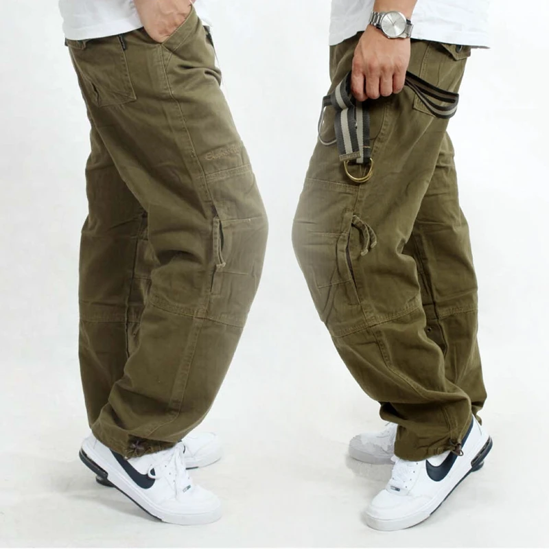 

2021 Men's Cargo Pants Casual Multi Pockets Military Tactical Pants Men Outerwear Army Straight Slacks Long Trousers Men Clothes