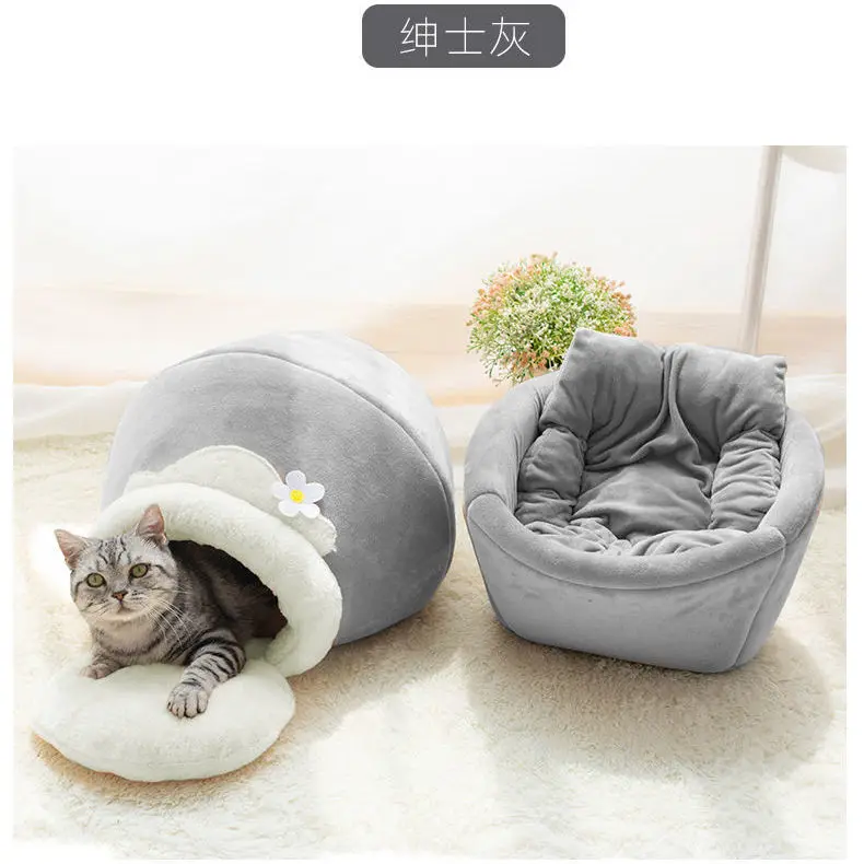 

Cat Nest Winter Warm Cat Sleeping Bag Pad Closed Thickened Cat House Cat House Honey Pot Cat Nest Four Seasons Universal