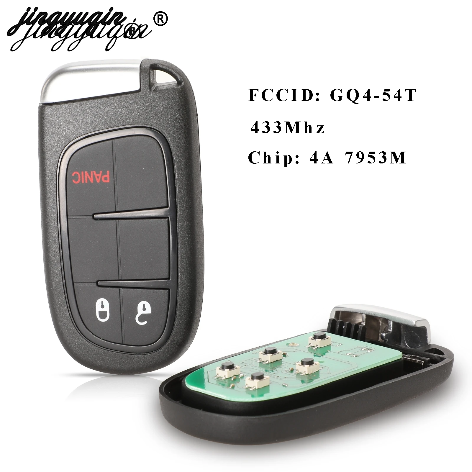 Смарт ключ jingyuqin 433 МГц для DODGE/Chrysler/JEEP Comfort доступ без ключа go 1500 2500 PCF7953M чип 2 + 1 3