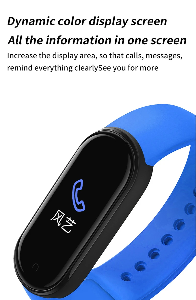 

2020 New M5 plus woman Digital Watch heart rate activity tracker fitness Life Waterproof men's watch Soft Silicone 1.3 Inch