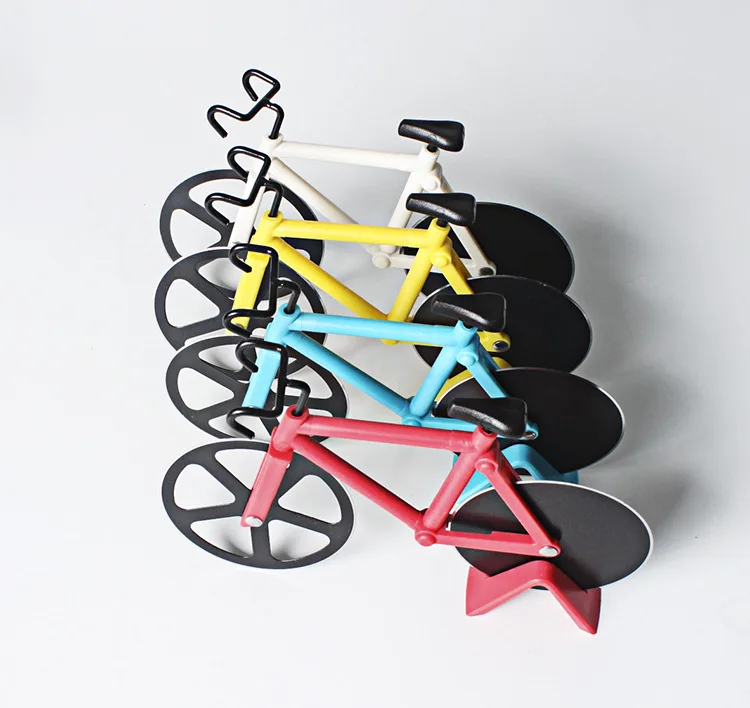 New Design Stainless Steel Pizza Knife Two-wheel Bicycle Shape Cutting Tool Bike Round Cutter Knives 4.8 |